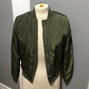 SWS Streetwear Society Army Green Bomber Jacket SMALL